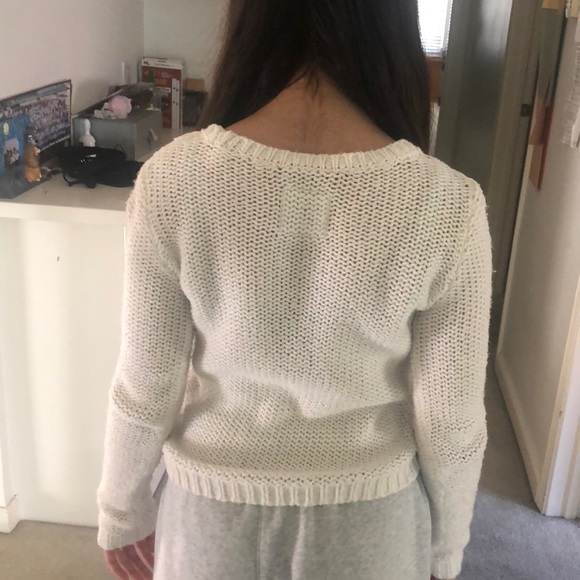 white knit sweater - Picture 3 of 4